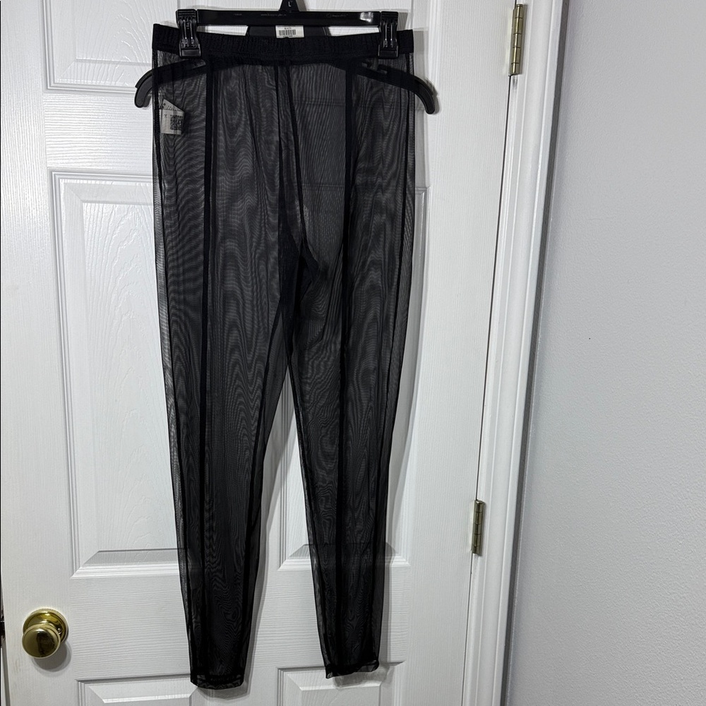 SHEIN Sheer Black Leggings